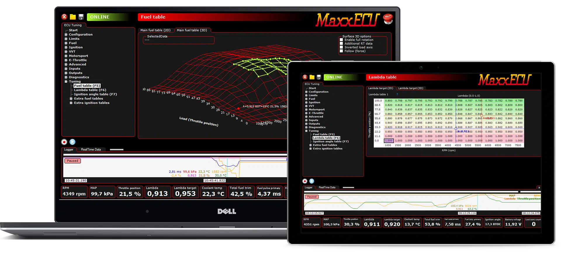 MaxxECU MTune engine management software